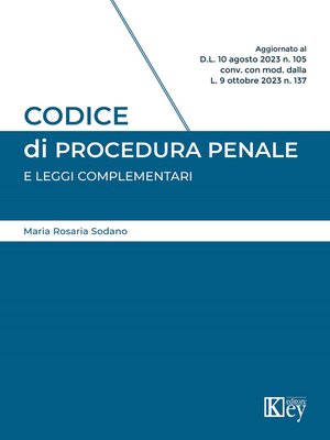 cover image of Codice di procedura penale e leggi complementari